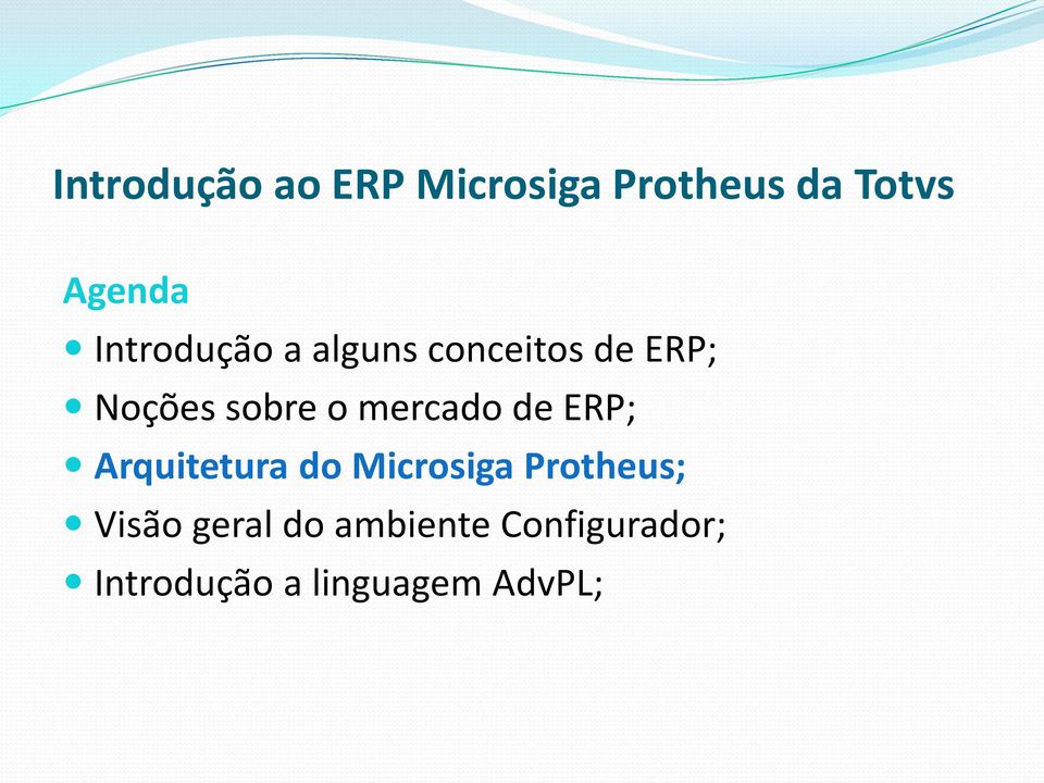 mercado de ERP; Arquitetura do Microsiga Protheus;