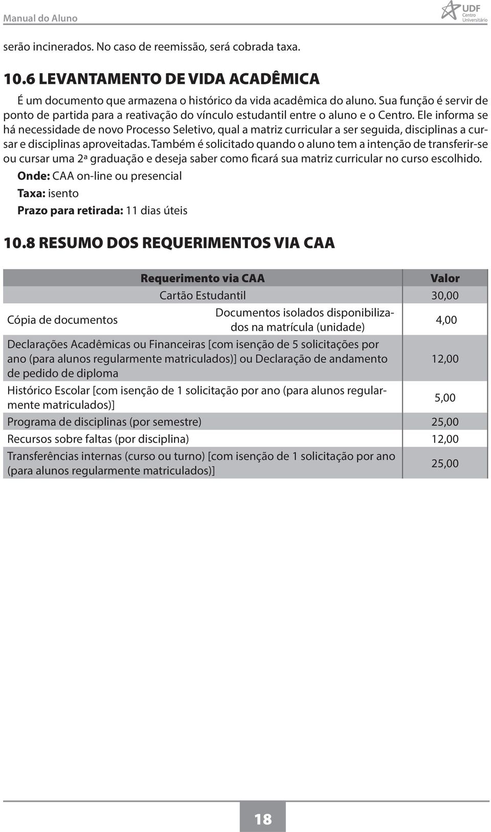 Ele informa se há necessidade de novo Processo Seletivo, qual a matriz curricular a ser seguida, disciplinas a cursar e disciplinas aproveitadas.