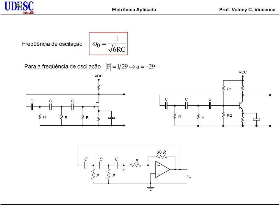 Para a freqüência