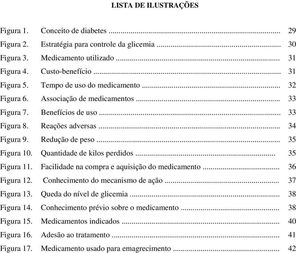 Quantidade de kilos perdidos... 35 Figura 11. Facilidade na compra e aquisição do medicamento... 36 Figura 12. Conhecimento do mecanismo de ação... 37 Figura 13. Queda do nível de glicemia.