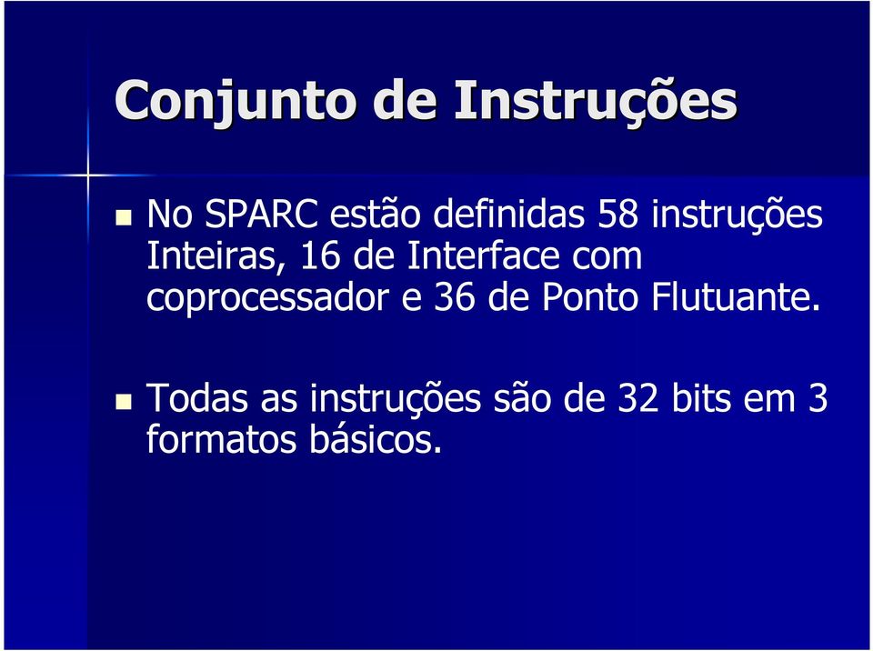 Interface com coprocessador e 36 de Ponto