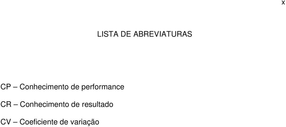performance CR Conhecimento