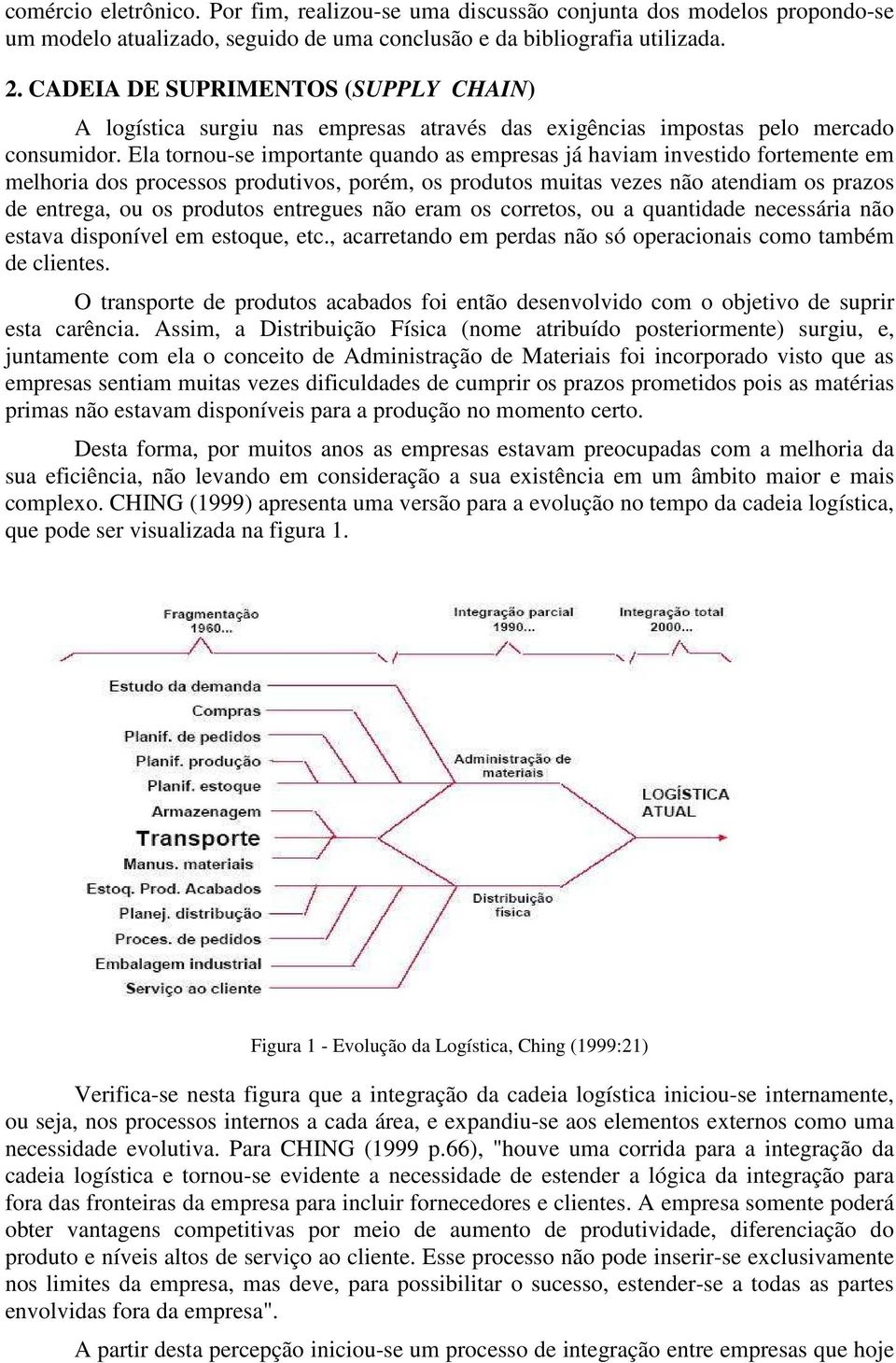 Ela tornou-se importante quando as empresas já haviam investido fortemente em melhoria dos processos produtivos, porém, os produtos muitas vezes não atendiam os prazos de entrega, ou os produtos