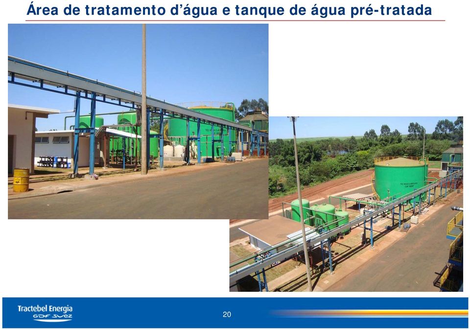 água e tanque