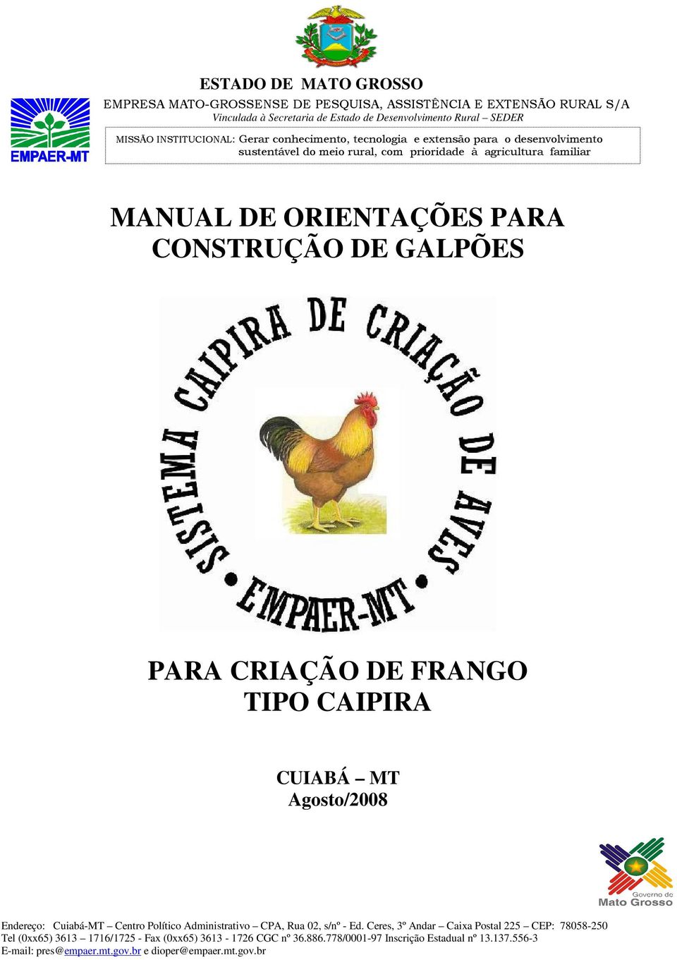 CRIAÇÃO DE FRANGO TIPO