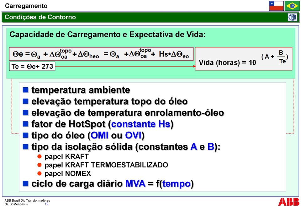 enrolamento-óleo fator de HotSpot (constante Hs) tipo do óleo (OMI ou OVI) tipo da isolação