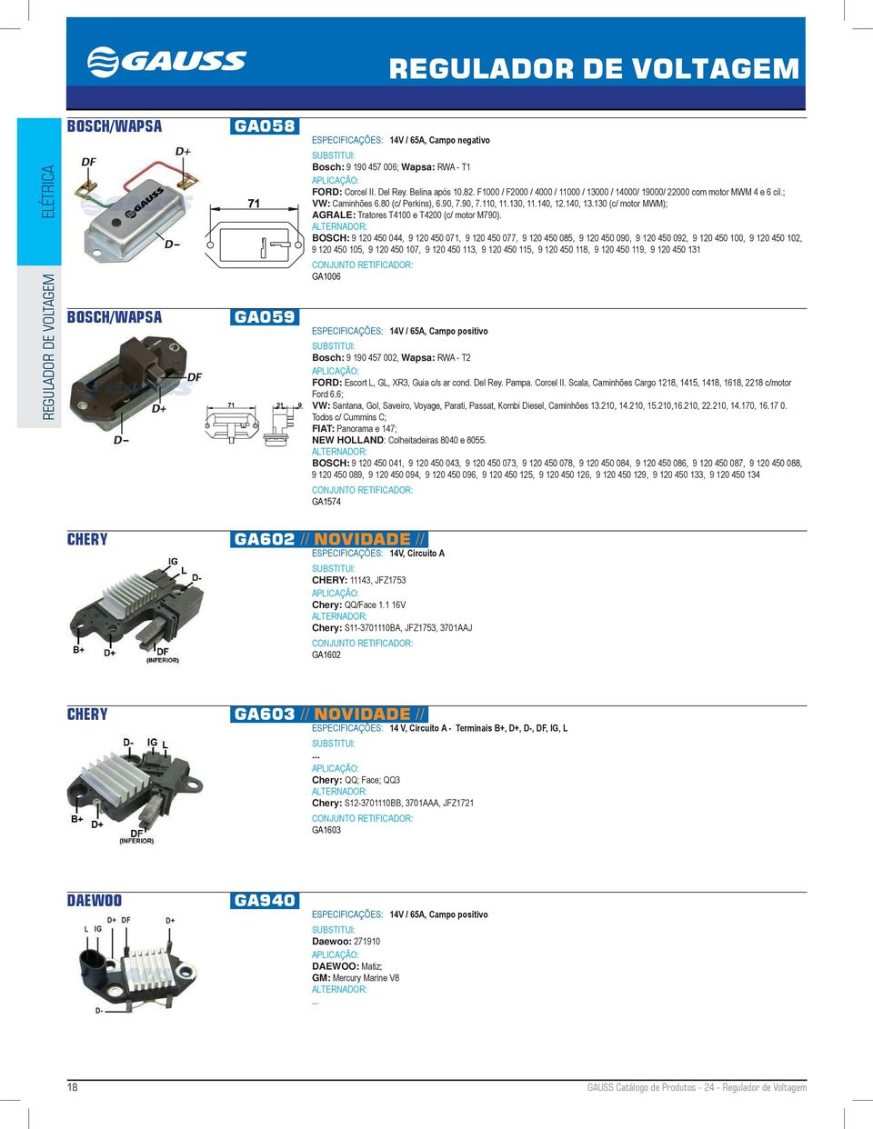 130 (c/ motor MWM); AGRALE: Tratores T4100 e T4200 (c/ motor M790).