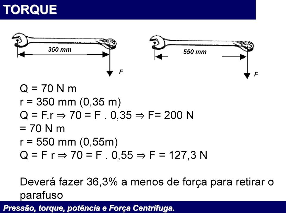 0,35 F= 200 N = 70 N m r = 550 mm (0,55m) Q = F r
