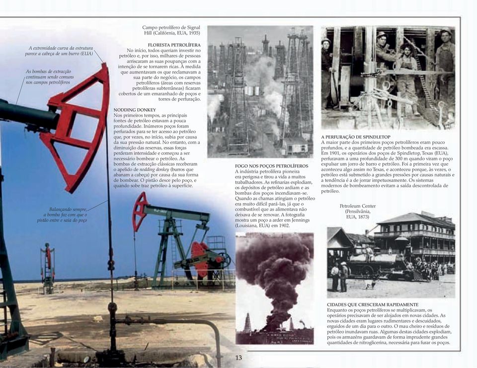 À medida que aumentavam os que reclamavam a sua parte do negócio, os campos petrolíferos (áreas com reservas petrolíferas subterrâneas) ficaram cobertos de um emaranhado de poços e torres de