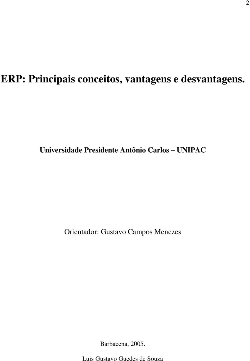Universidade Presidente Antônio Carlos UNIPAC