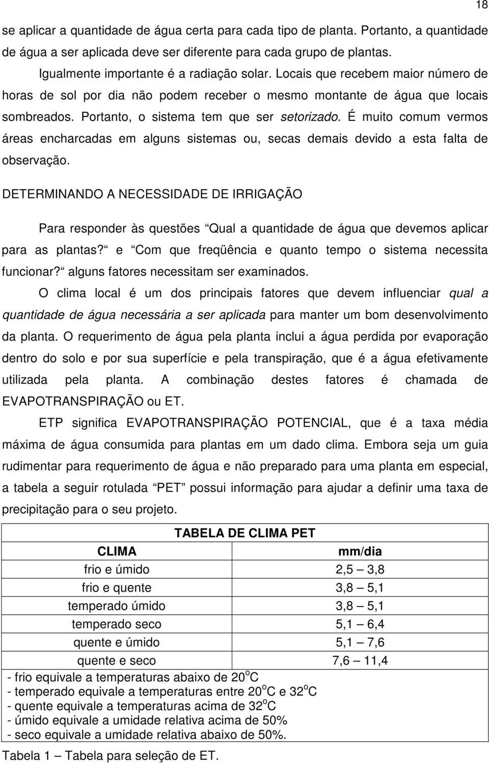 Portanto, o sistema tem que ser setorizado. É muito comum vermos áreas encharcadas em alguns sistemas ou, secas demais devido a esta falta de observação.