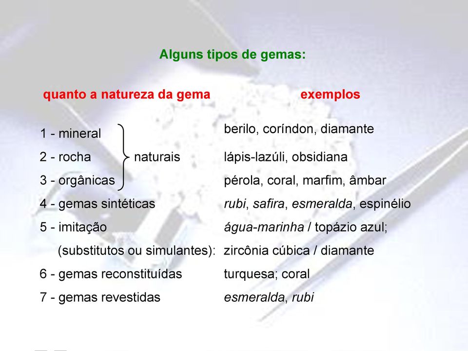 rubi, safira, esmeralda, espinélio 5 - imitação água-marinha / topázio azul; (substitutos ou