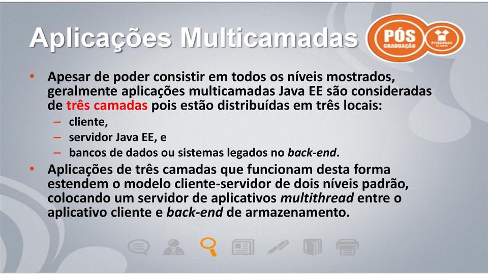 sistemas legados no back-end.