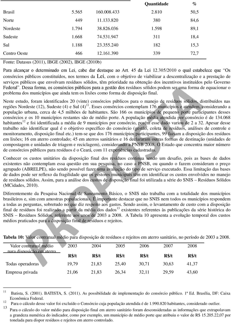 305/2010 o qual estabelece que Os consórcios públicos constituídos, nos termos da Lei, com o objetivo de viabilizar a descentralização e a prestação de serviços públicos que envolvam resíduos