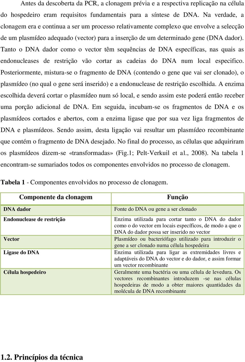 Tanto o DNA dador como o vector têm sequências de DNA específicas, nas quais as endonucleases de restrição vão cortar as cadeias do DNA num local especifico.