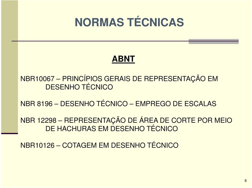 EMPREGO DE ESCALAS NBR 12298 REPRESENTAÇÃO DE ÁREA DE CORTE