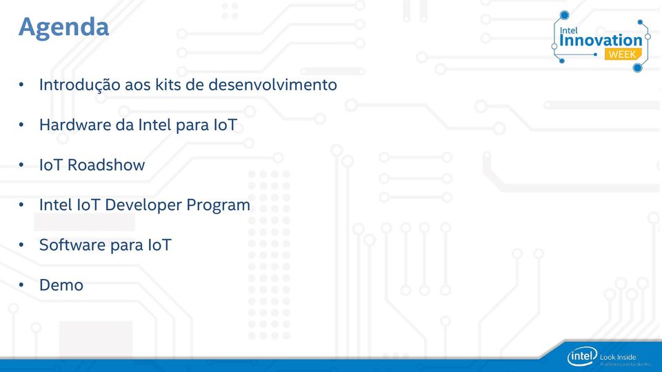 para IoT IoT Roadshow Intel IoT