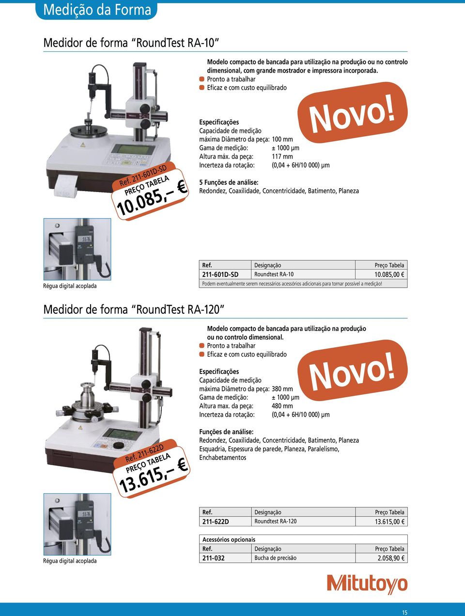 da peça: 117 Incerteza da rotação: (0,04 + 6H/10 000) µm Novo!