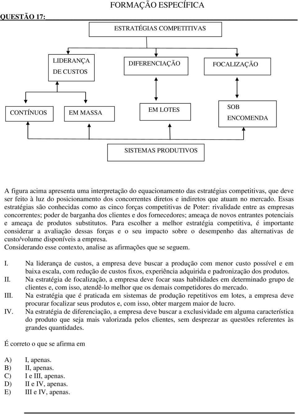 Essas estratégias são conhecidas como as cinco forças competitivas de Poter: rivalidade entre as empresas concorrentes; poder de barganha dos clientes e dos fornecedores; ameaça de novos entrantes