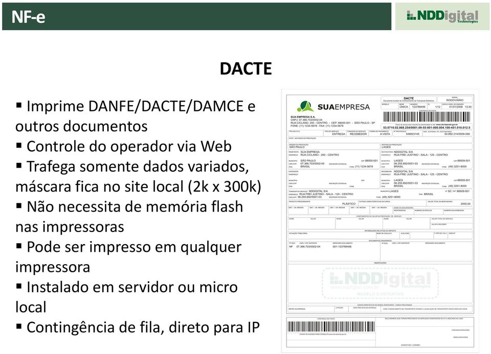 necessita de memória flash nas impressoras Pode ser impresso em qualquer