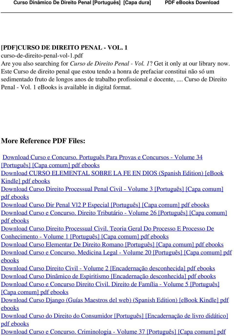 1 ebooks is More Reference PDF Files: Download Curso e Concurso.
