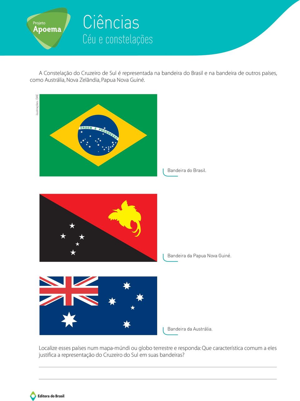 Bandeira da Papua Nova Guiné. Bandeira da Austrália.
