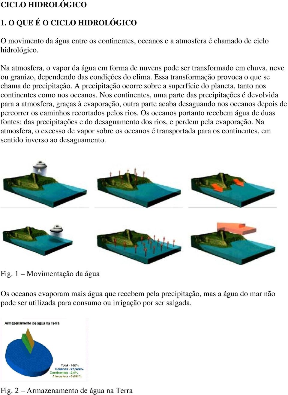 A precipitação ocorre sobre a superfície do planeta, tanto nos continentes como nos oceanos.