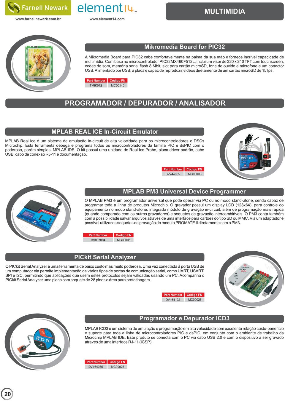 conector USB.Alimentado por USB, a placa é capaz de reproduzir vídeos diretamente de um cartão microsd de 15 fps.