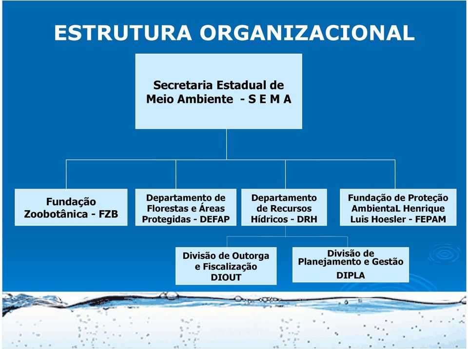 Departamento de Recursos Hídricos - DRH Fundação de Proteção AmbientaLHenrique