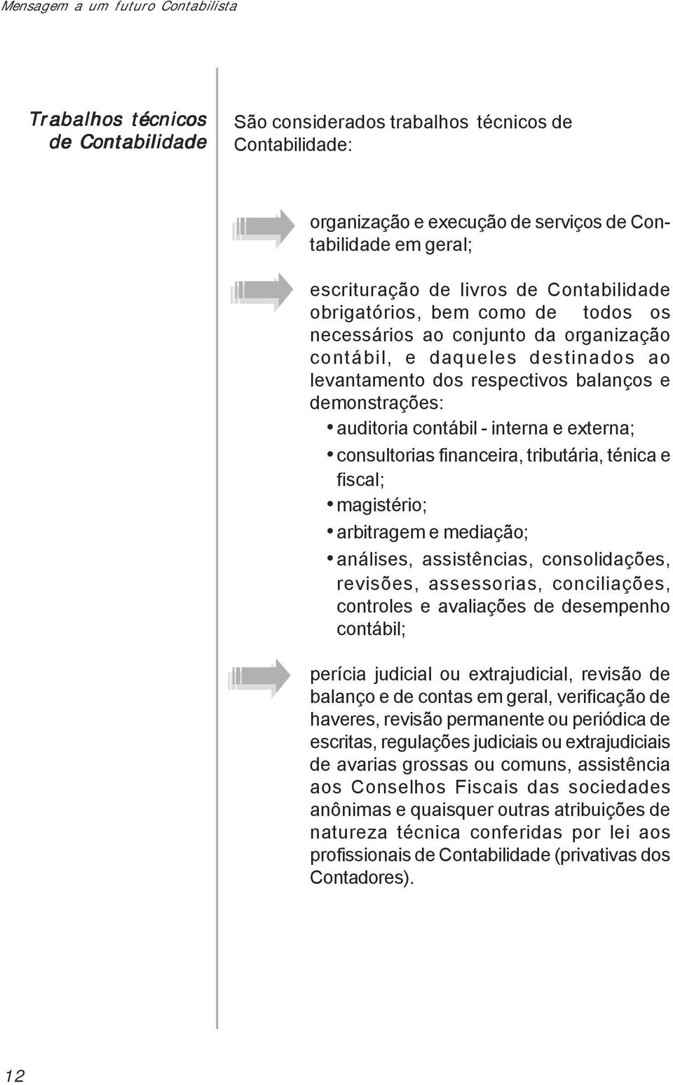 externa; consultorias financeira, tributária, ténica e fiscal; magistério; arbitragem e mediação; análises, assistências, consolidações, revisões, assessorias, conciliações, controles e avaliações de