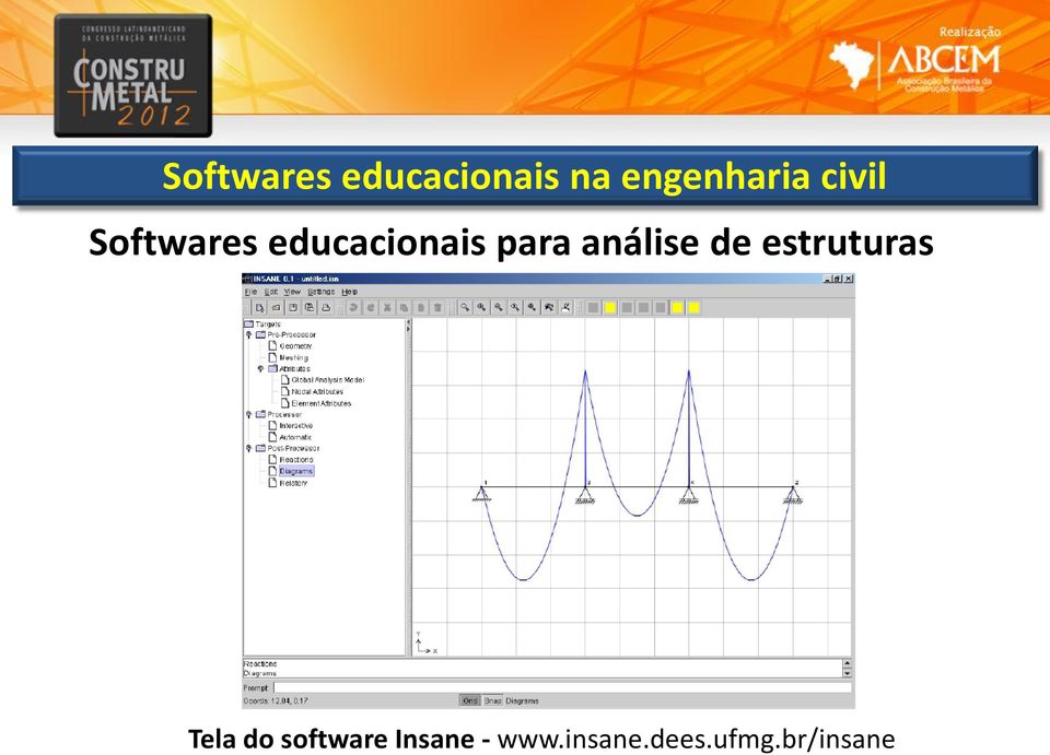 análise de estruturas Tela do