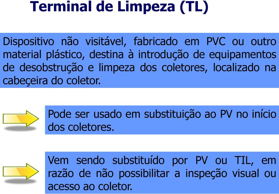 localizado na cabeçeira do coletor.