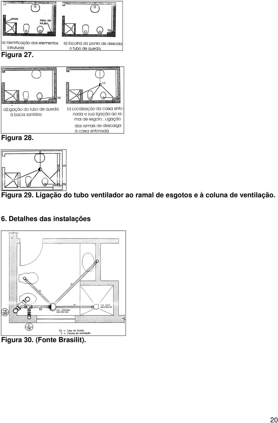 esgotos e à coluna de ventilação. 6.