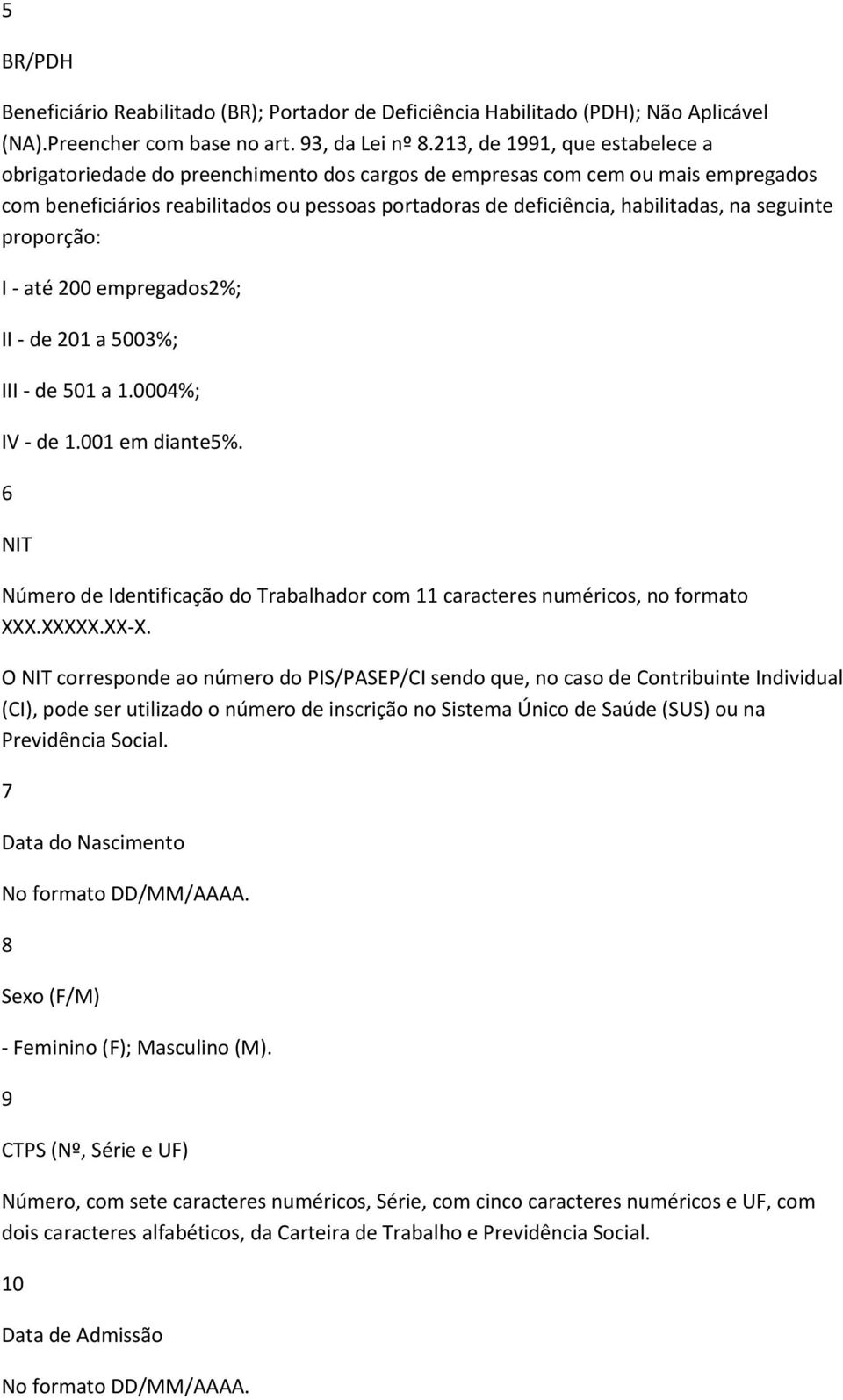 seguinte proporção: I - até 200 empregados2%; II - de 201 a 5003%; III - de 501 a 1.0004%; IV - de 1.001 em diante5%.