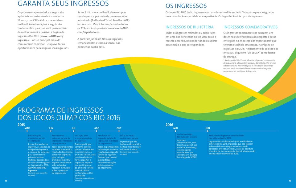 Cada espectador precisa criar uma conta no site, por meio da qual serão feitas todas as solicitações de ingressos. Por favor, leia atentamente as instruções a seguir.