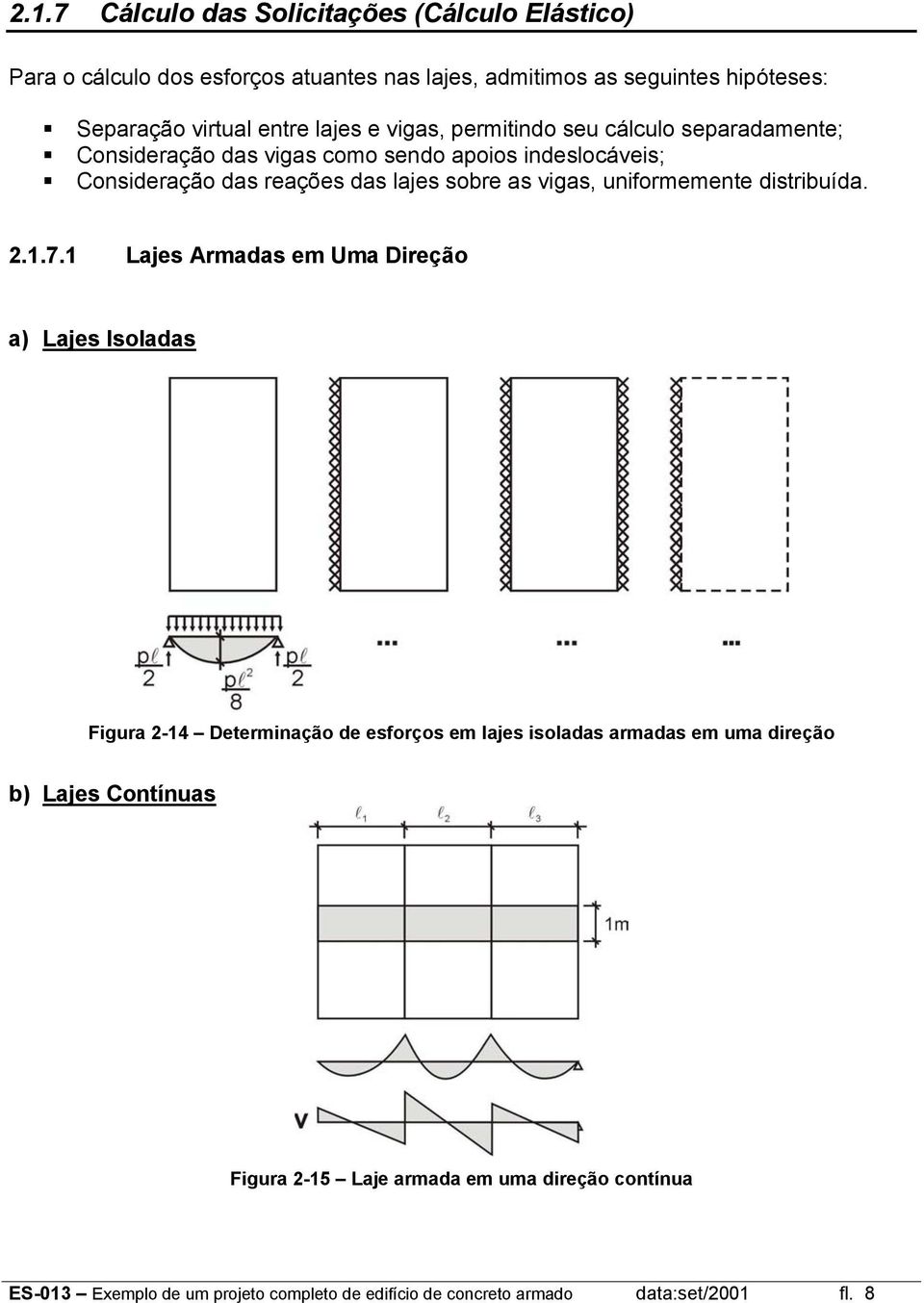 vigas, uniformemente distribuída..1.7.