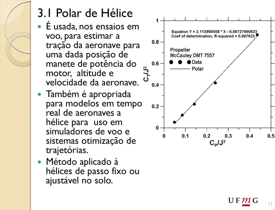 Também é apropriada para modelos em tempo real de aeronaves a hélice para uso em simuladores