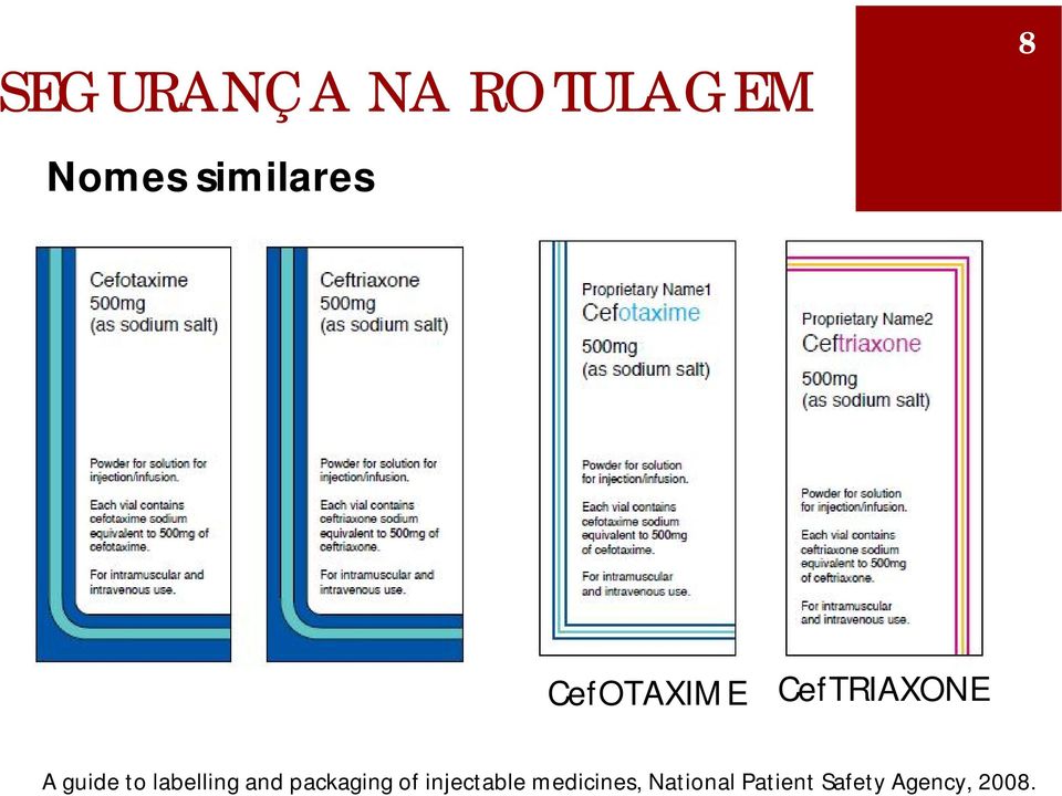 labelling and packaging of injectable