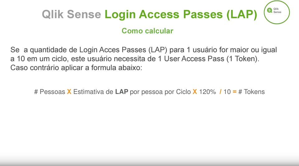 usuário necessita de 1 User Access Pass (1 Token).