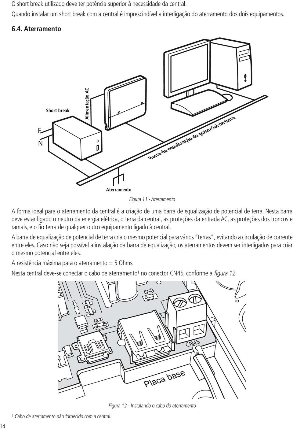 equalização de potencial de terra.