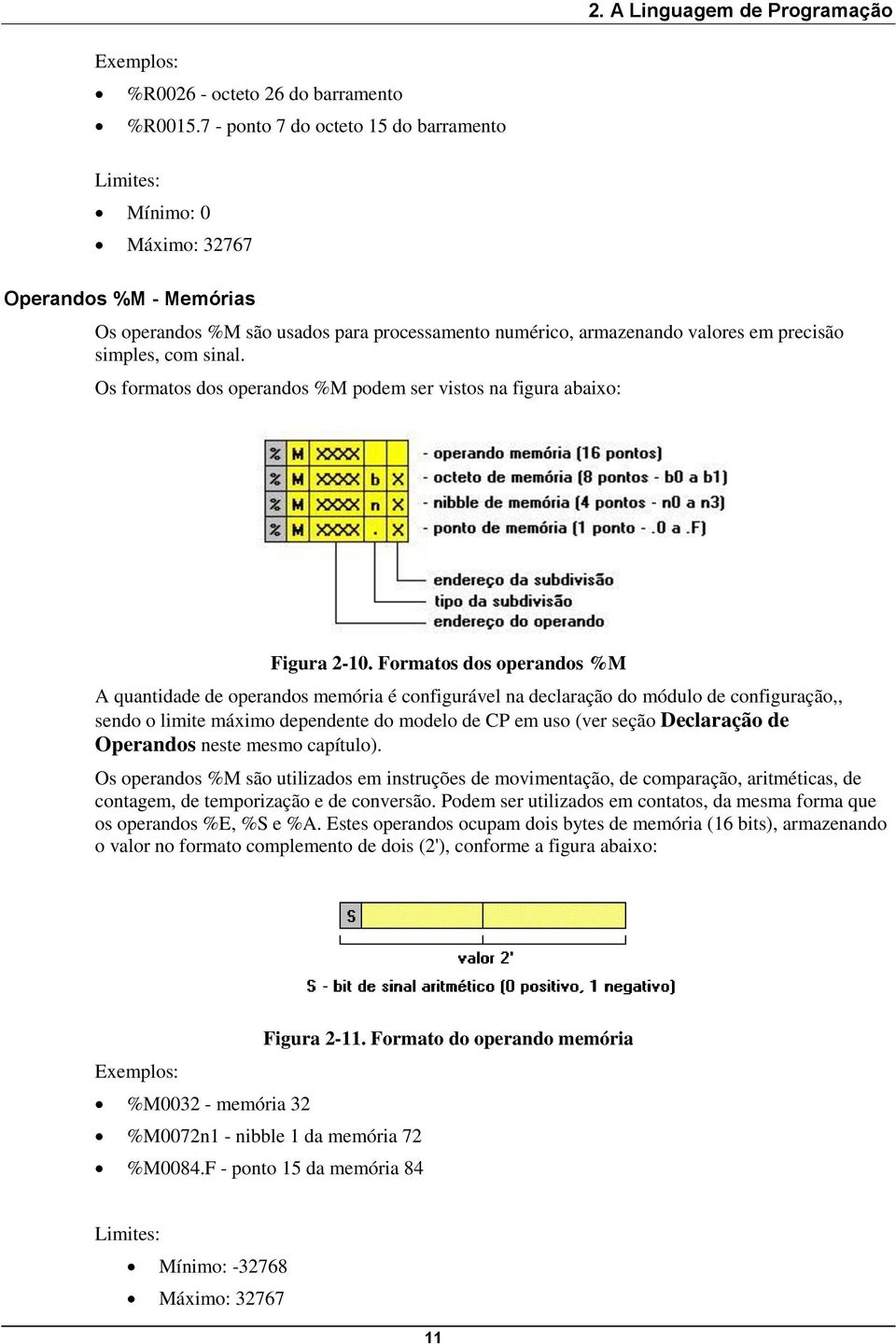 sinal. Os formatos dos operandos %M podem ser vistos na figura abaixo: Figura 2-10.