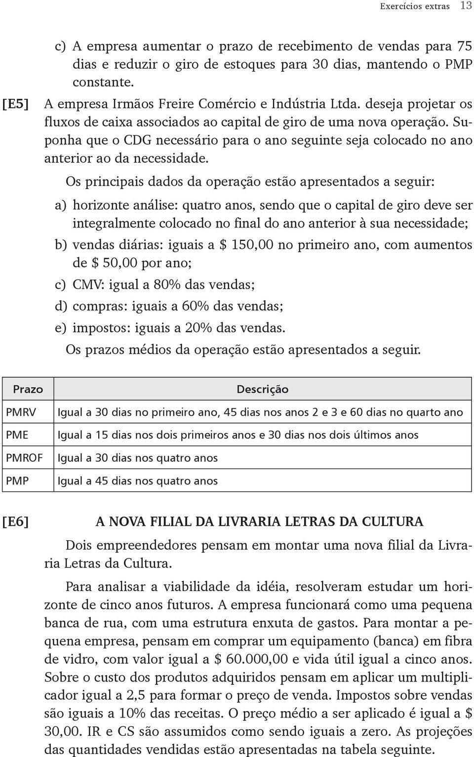 Suponha que o CDG necessário para o ano seguinte seja colocado no ano anterior ao da necessidade.