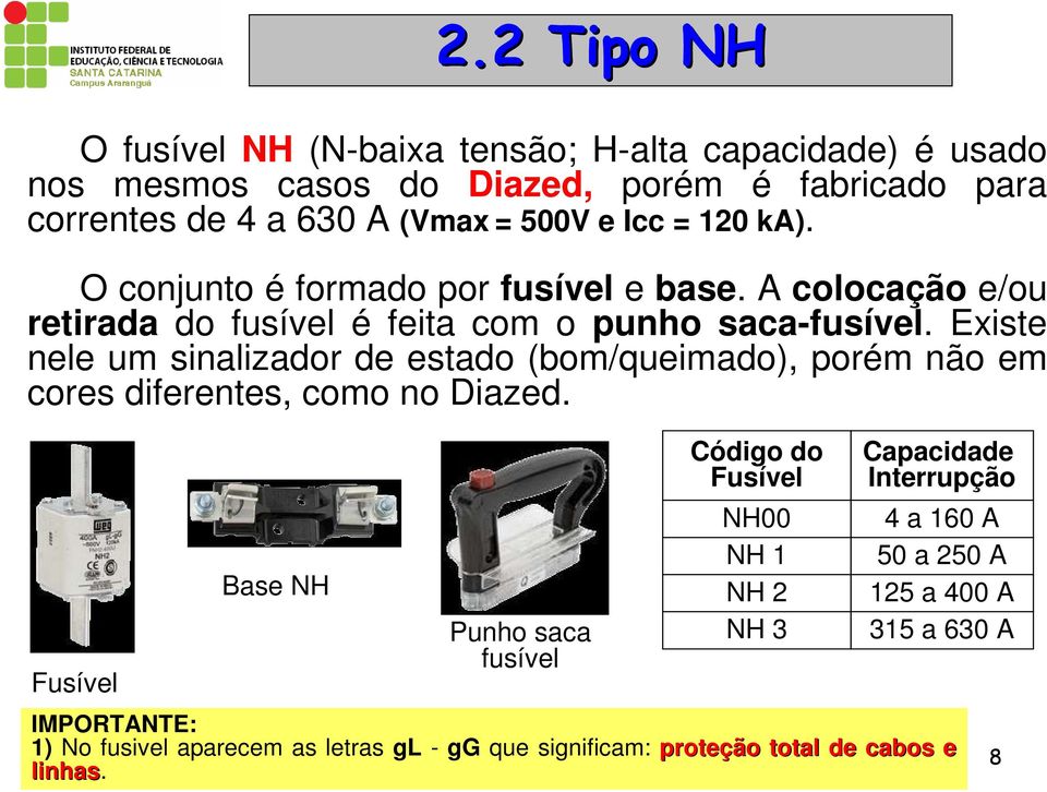 Existe nele um sinalizador de estado (bom/queimado), porém não em cores diferentes, como no Diazed.