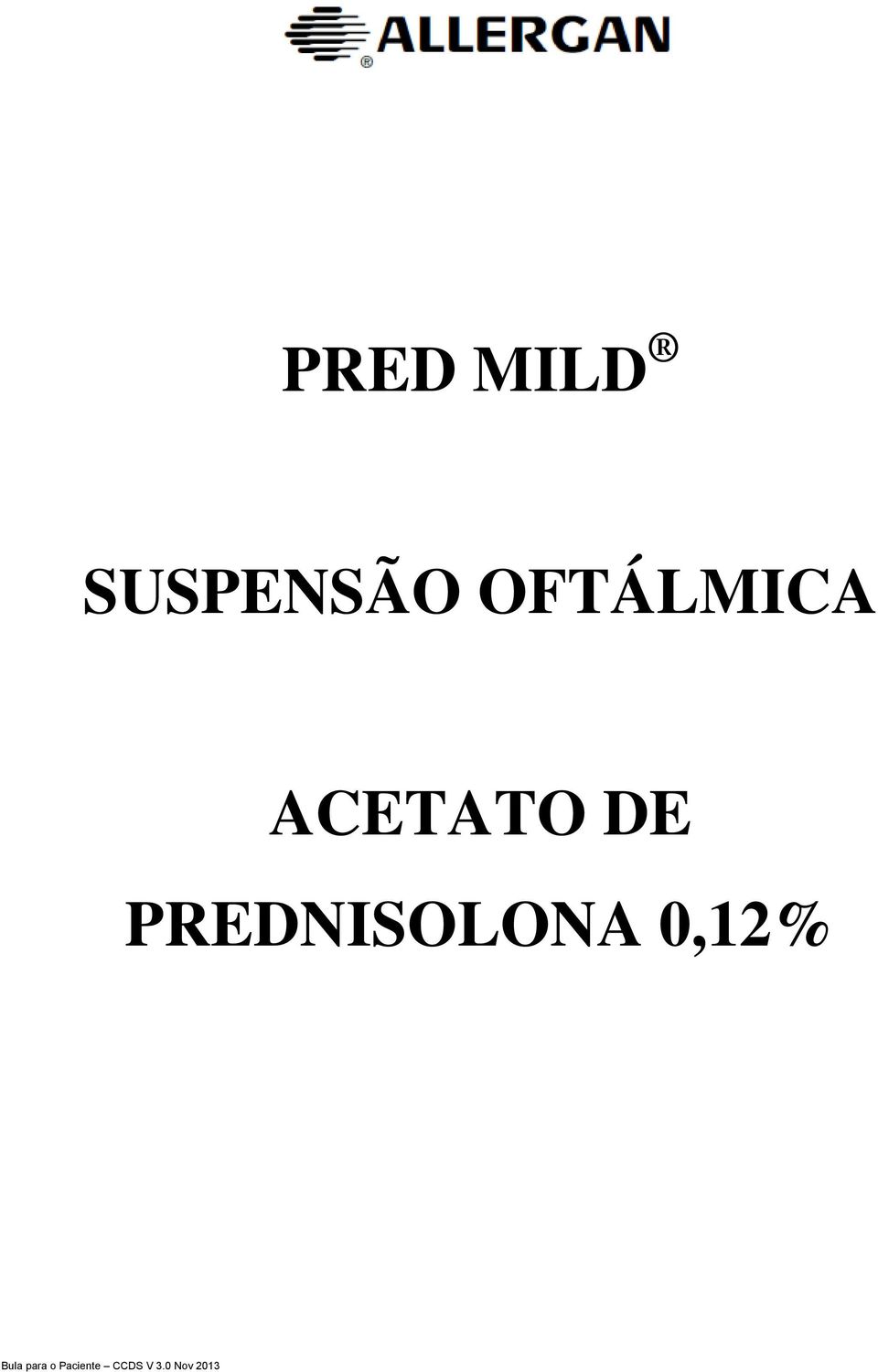 PREDNISOLONA 0,12% Bula