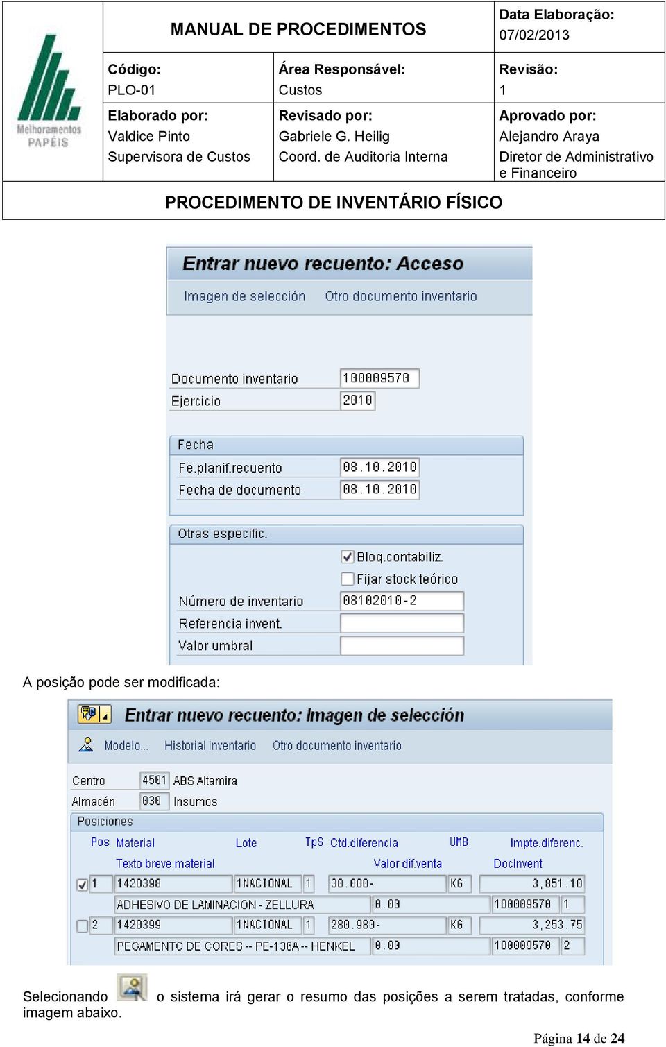 o sistema irá gerar o resumo das