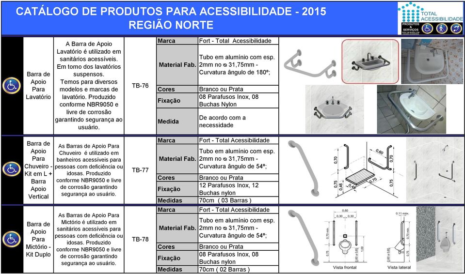 As Barras de Para Chuveiro é utilizado em Para banheiros acessíveis para Chuveiro - pessoas com deficiência ou Kit em L + idosas.