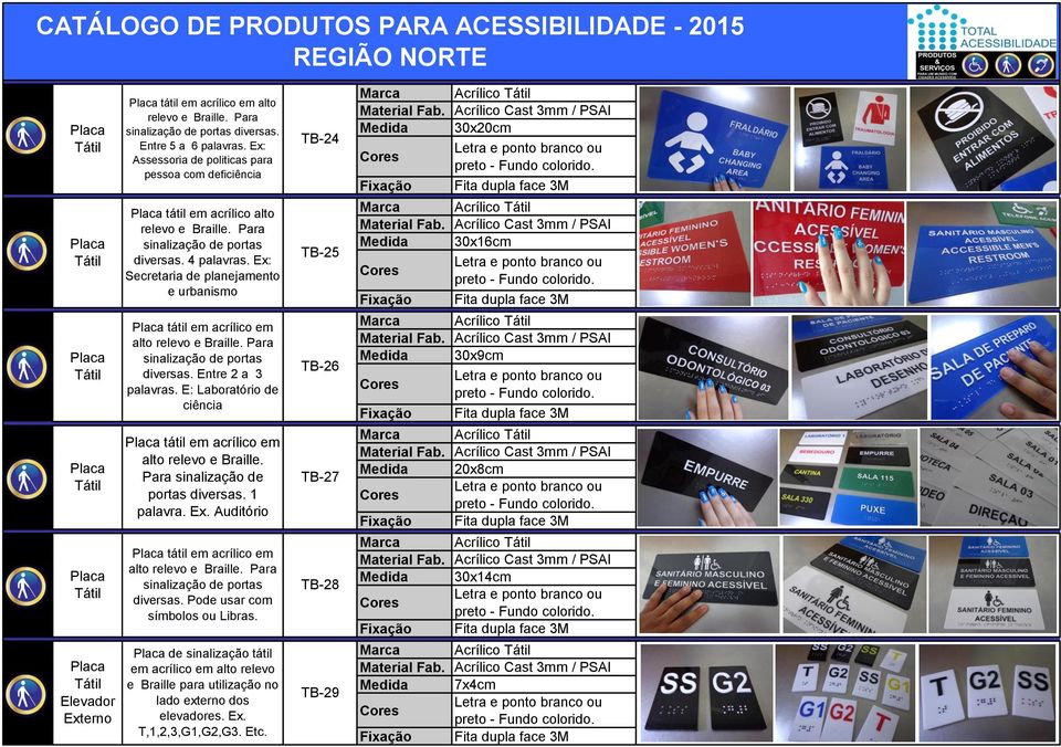 Ex: Secretaria de planejamento e urbanismo tátil em acrílico em alto relevo e Braille. Para sinalização de portas diversas. Entre 2 a 3 palavras.