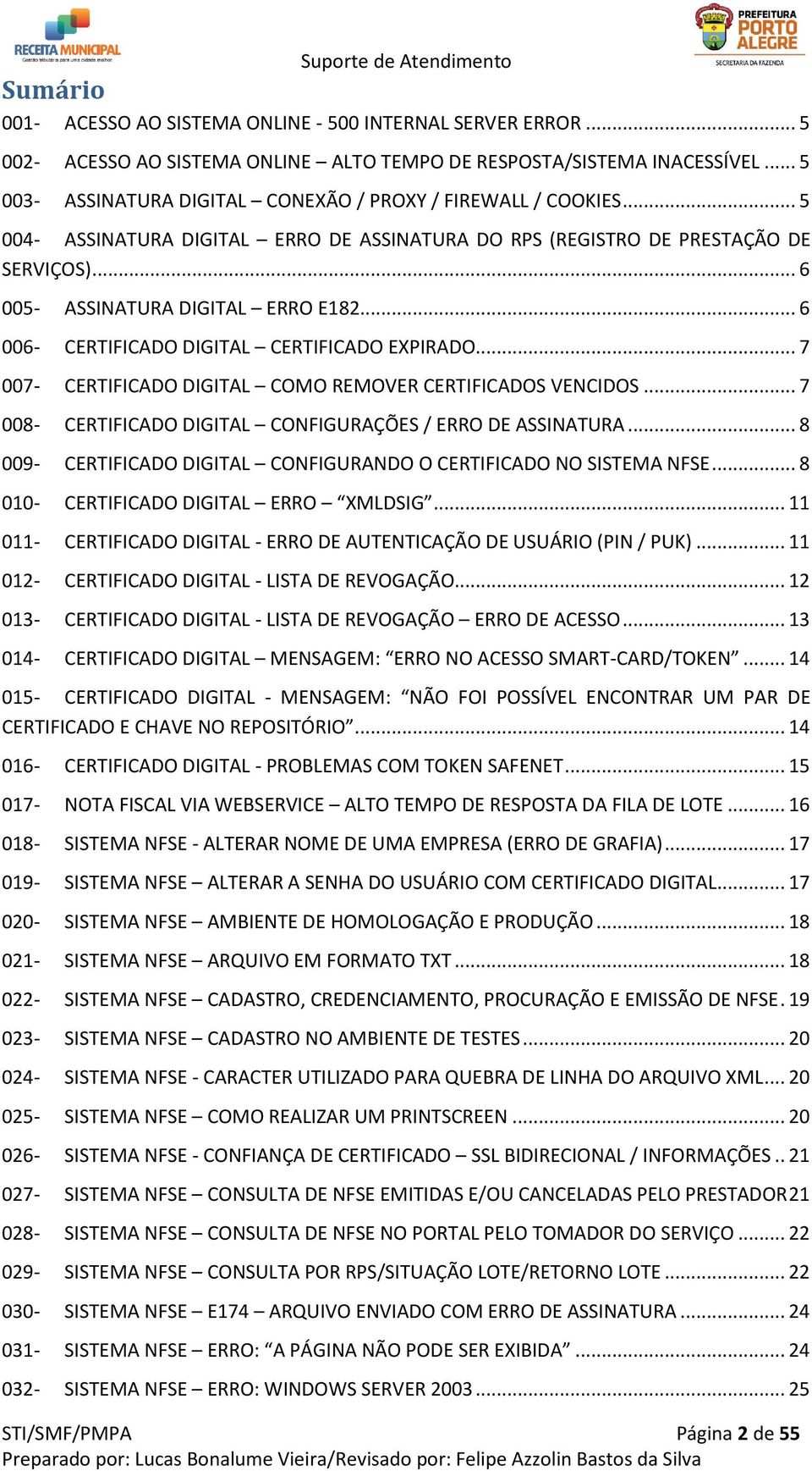 .. 6 006- CERTIFICADO DIGITAL CERTIFICADO EXPIRADO... 7 007- CERTIFICADO DIGITAL COMO REMOVER CERTIFICADOS VENCIDOS... 7 008- CERTIFICADO DIGITAL CONFIGURAÇÕES / ERRO DE ASSINATURA.