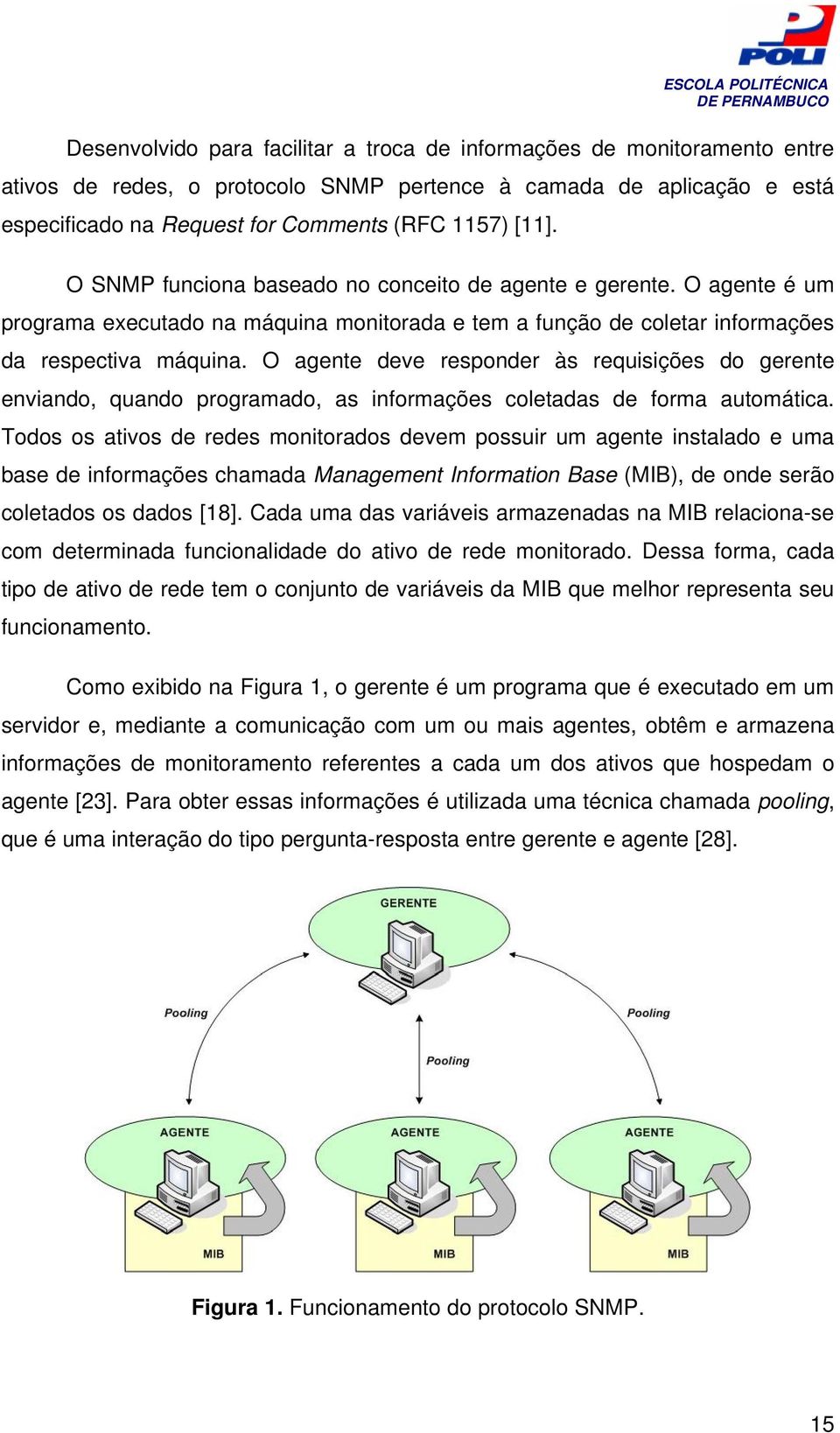 O agente deve responder às requisições do gerente enviando, quando programado, as informações coletadas de forma automática.