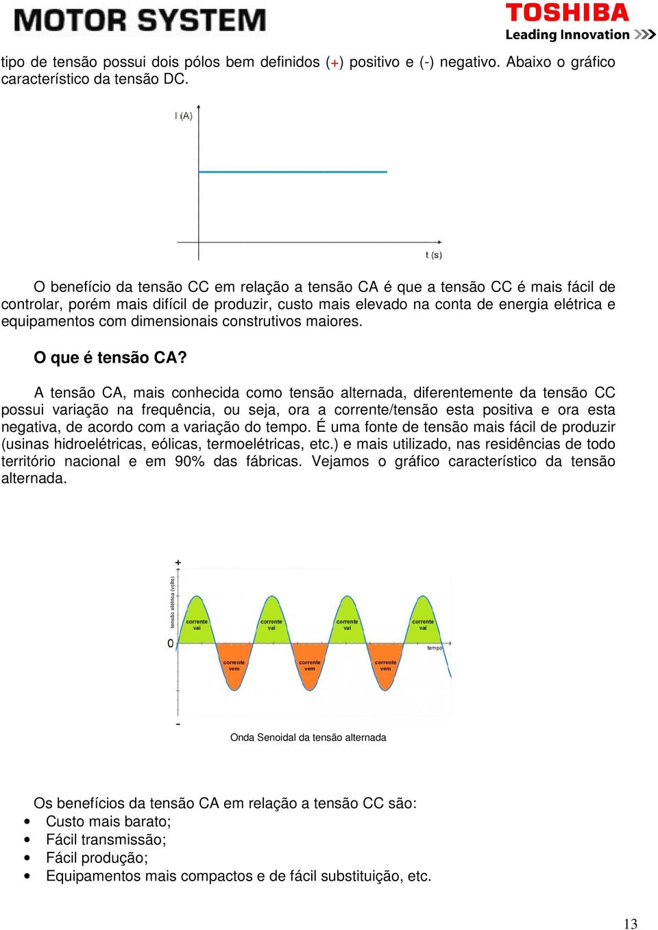 dimensionais construtivos maiores. O que é tensão CA?